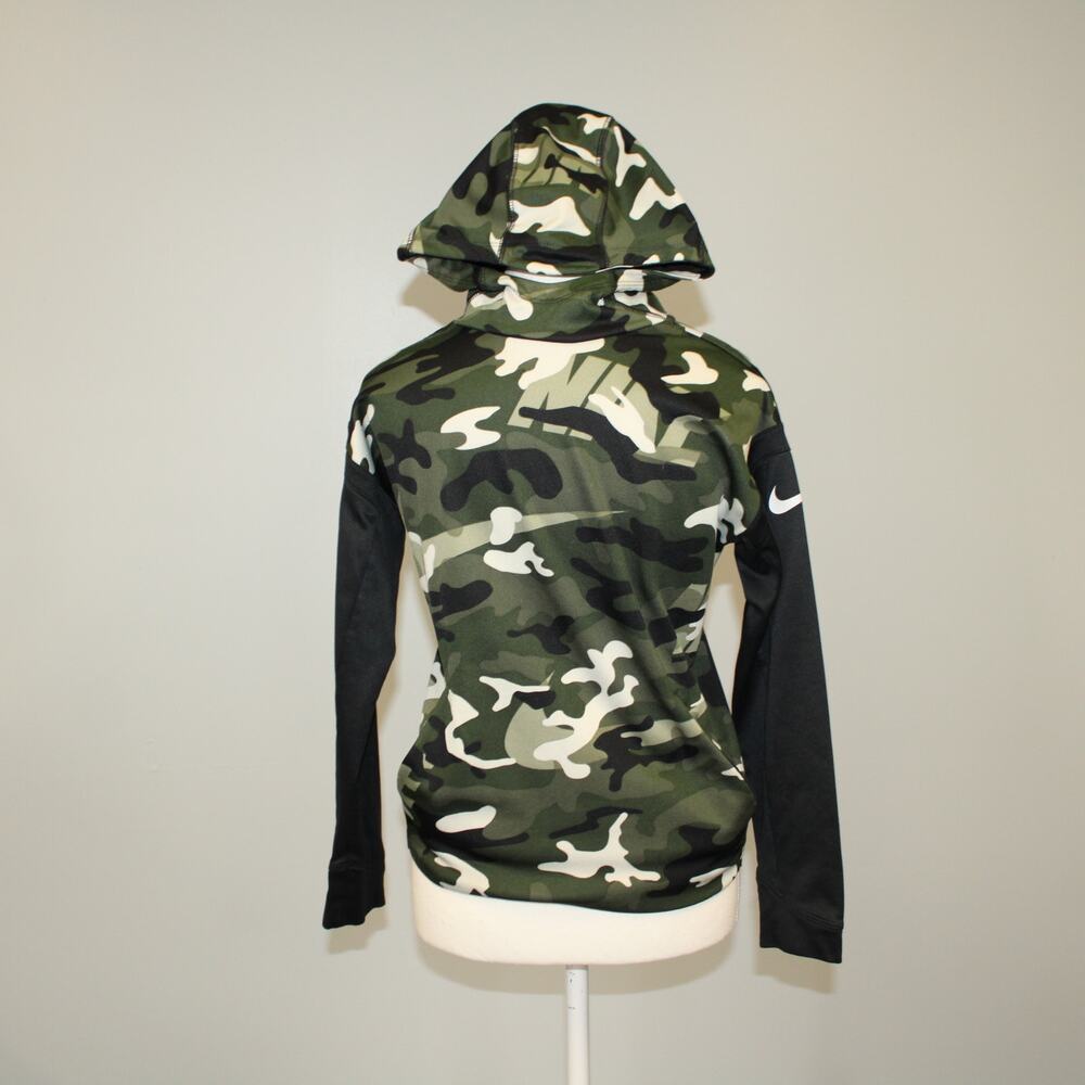 Nike DriFit Green Camo Hoodie Sweatshirt Pullover Youth Boys Sz Large Very good